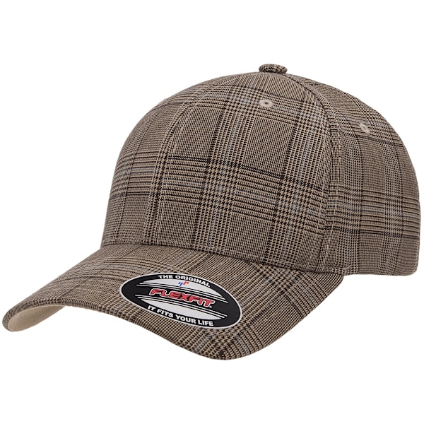 Flexfit By Yupoong Glen Check Cap L/XL Brun/Khaki Brown/Khaki L/XL