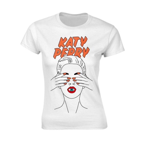 Katy Perry Illustrerad Eye T-shirt dam/dam XL Vit White XL