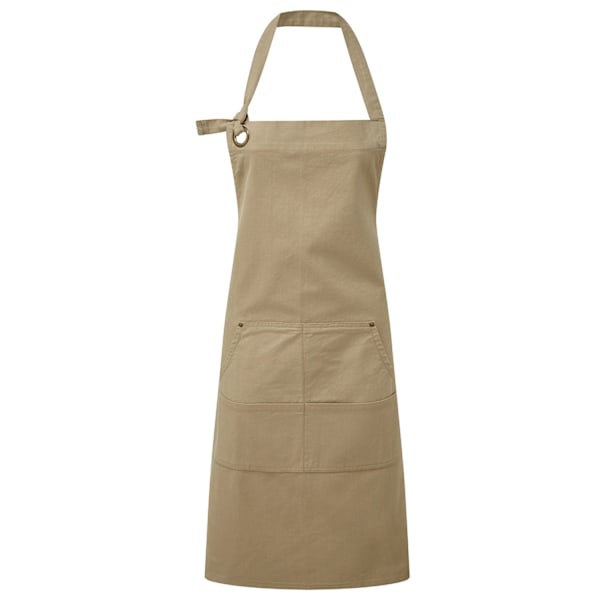 Premier Unisex Vuxen Bomullsdukspåse Förkläde Storlek One Khaki Khaki Brown One Size
