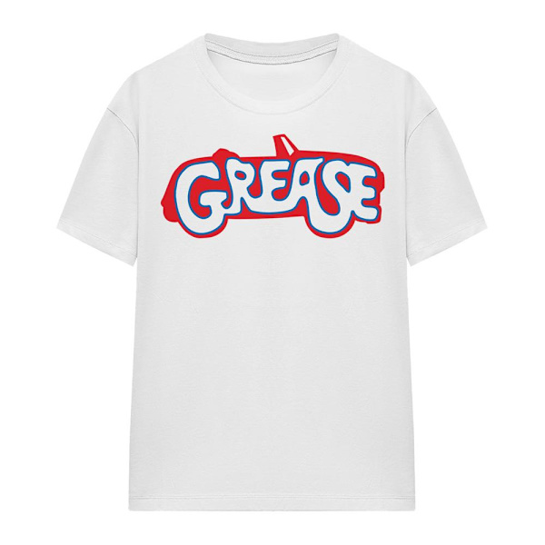 Grease Unisex Vuxen Logo T-Shirt XL Vit White XL