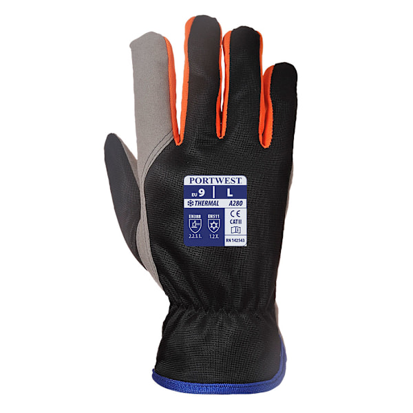 Portwest Unisex Vuxen A280 Vinterhandskar M Svart/Orange Black/Orange M