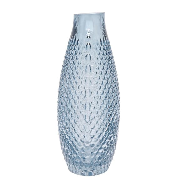 Hestia Blå Texturerad Glasvas En Storlek Blå Blue One Size