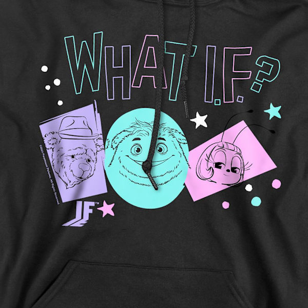 IF Herr What If Colour Pop Hoodie L Svart Black L