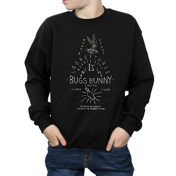 Looney Tunes Boys Bugs Bunny A Wild Hare Sweatshirt 7-8 år B Black 7-8 Years