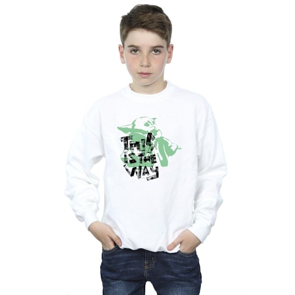 Star Wars The Mandalorian This Is The Way Grogu Sweatshirt för pojkar White 3-4 Years