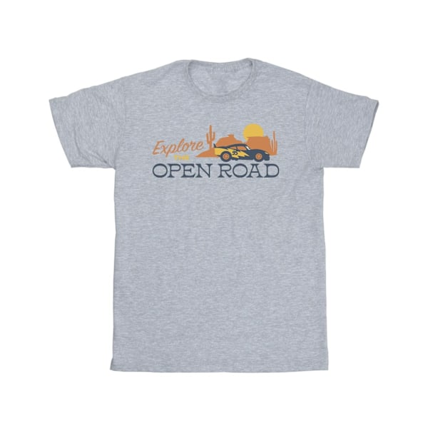 Disney Boys Cars Utforska Den Öppna Vägen T-Shirt 3-4 År Sport Sports Grey 3-4 Years