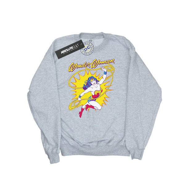 DC Comics Girls Wonder Woman Leap Sweatshirt 12-13 år Sport Sports Grey 12-13 Years