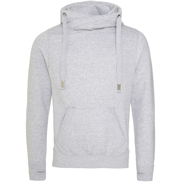 AWDis Hoods Herr Cross Neck Hoodie M Heather Grey Heather Grey M