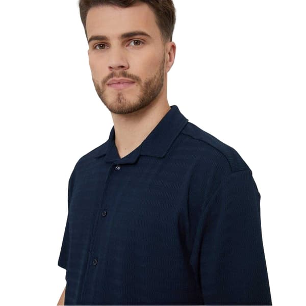 Threadbare Herr Drewrea Kortärmad Skjorta S Marinblå Navy S