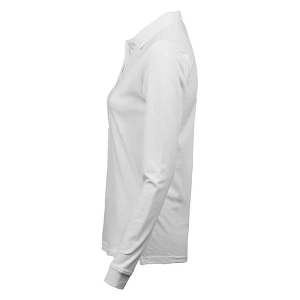 Tee Jays Dam/Kvinnor Lyxig Stretch Långärmad Polotröja M White M