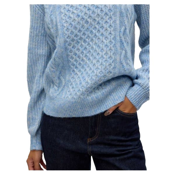 Vero Moda Dam/Dam Universe Stickad Tröja med Hög Hals Normal Passform Allure 6 UK