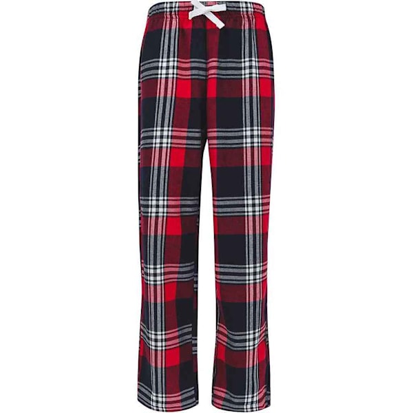 SF Minni Barn/Barn Tartan Lounge Byxor 7-8 År Röd/Marinblå Red/Navy 7-8 Years