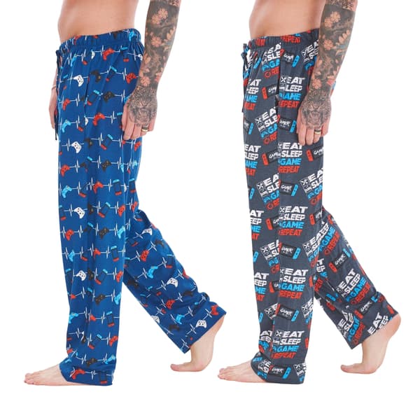 Keanu Herr Game For Life Spelkontroll Loungebyxor (Förpackning med Blue/Grey M