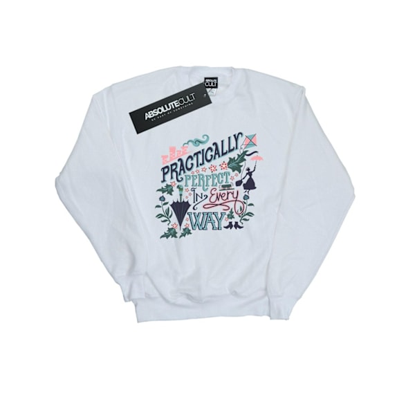 Mary Poppins Dam/Damer Praktiskt Perfekt På Alla Sätt Sweatshirt White XL