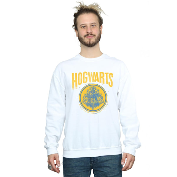 Harry Potter Herr Hogwarts Cirkel Crest Sweatshirt M Vit White M