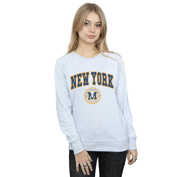 Disney Dam/Kvinnor Mickey Mouse New York Seal Sweatshirt XL S Sports Grey XL