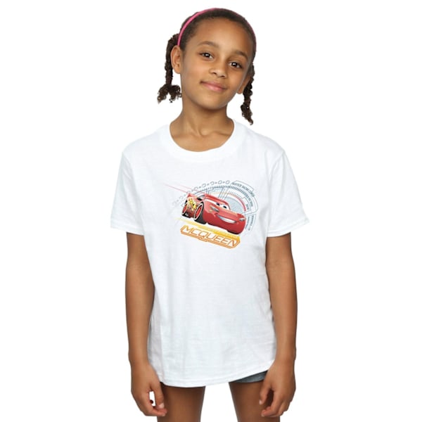 Bilar Flickor Blixten McQueen Bomull T-shirt 12-13 År Vit White 12-13 Years
