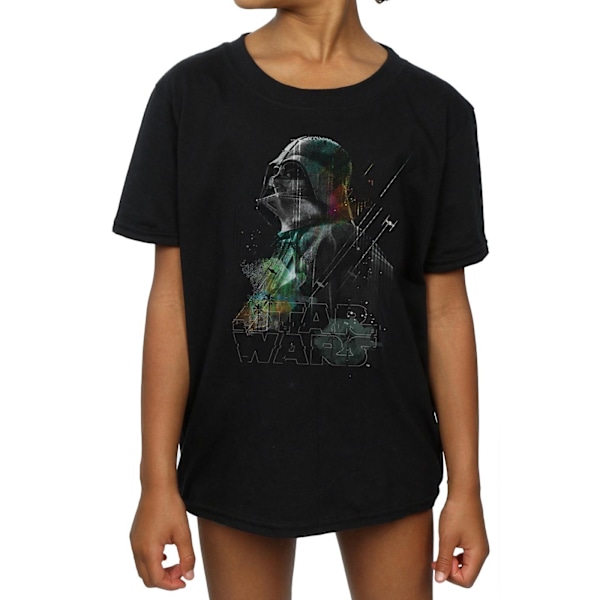 Star Wars Girls Rogue One Darth Vader Digital Bomull T-shirt 5- Black 5-6 Years