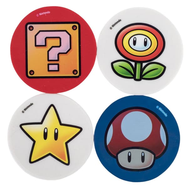 Super Mario Suddgummin (4-pack) One Size Flerfärgad Multicoloured One Size