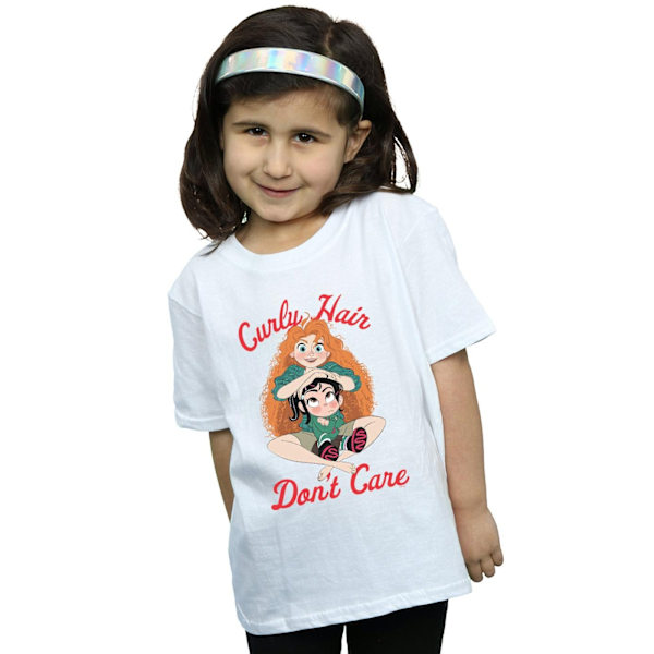 Disney Girls Wreck It Ralph Merida Och Vanellope Bomull T-shirt White 5-6 Years