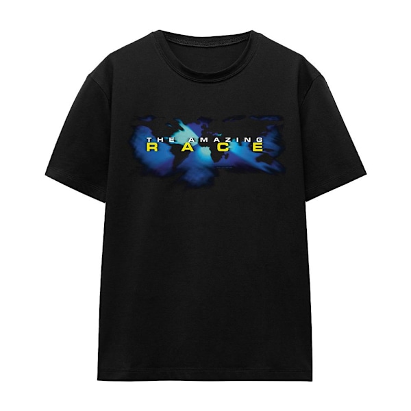 The Amazing Race Unisex Vuxen Faded Globe T-Shirt S Svart Black S