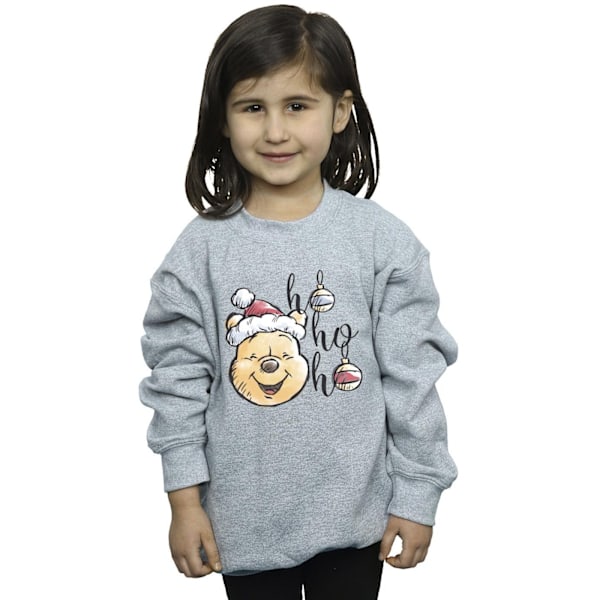 Disney Girls Winnie The Pooh Ho Ho Ho Baubles Sweatshirt 3-4 år Sports Grey 3-4 Years