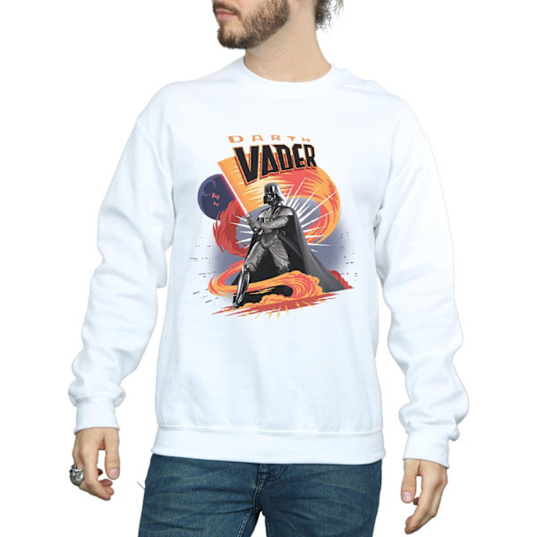 Star Wars Darth Vader Swirling Fury Sweatshirt L Vit White L