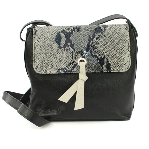 Eastern Counties Leather Zada Snake Print Läderhandväska One S Black One Size