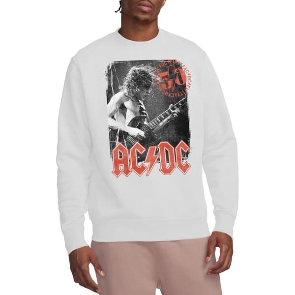 AC/DC Unisex Vuxen Stamp Poster Sweatshirt L Vit White L