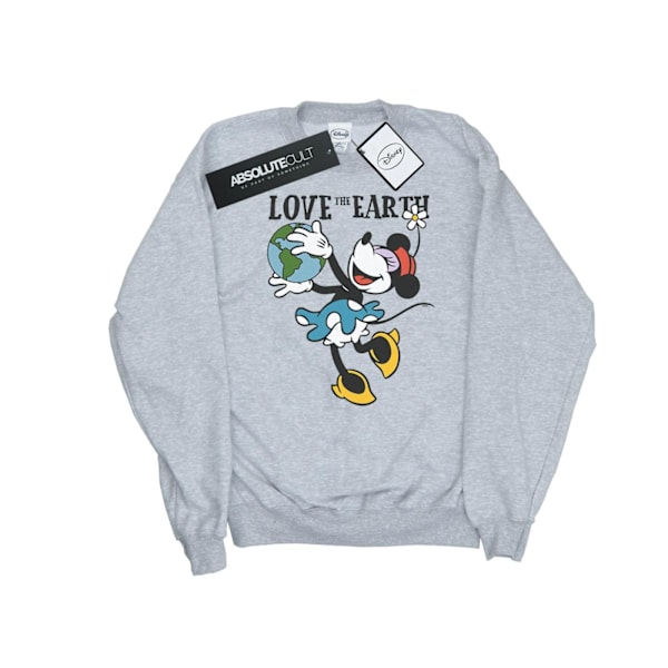 Disney Dam/Damer Mickey Mouse Love The Earth Sweatshirt XXL Sports Grey XXL