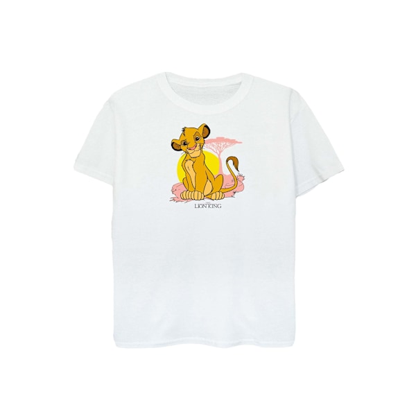 Disney Dam/Dam The Lion King Simba Pastell Bomull T-shirt White L