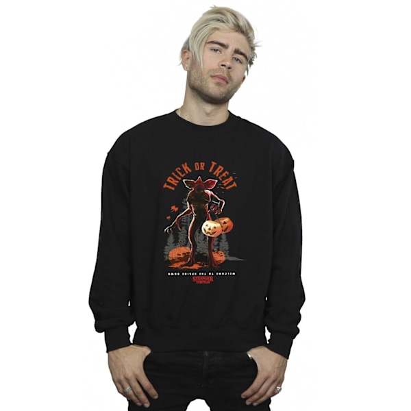 Netflix Mens Stranger Things Trick Or Treat Demagorgon Sweatshirt Black S