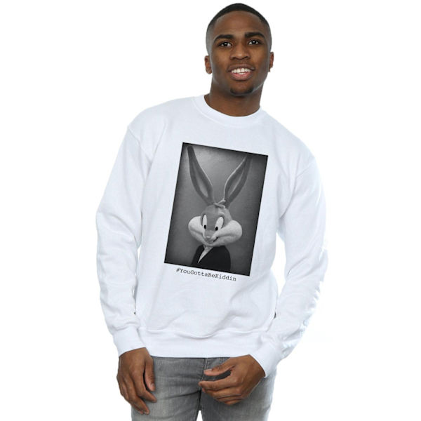 Looney Tunes Mens Bugs Bunny Yougottabekiddin Sweatshirt L Vit White L