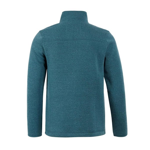 Weird Fish Stowe Stickad Återvunnen Kvart Zip Fleece Topp S för Herr Deep Teal S