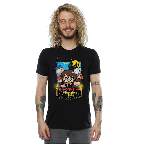 Harry Potter T-shirt för pojkar, Philosopher's Stone, XL, svart Black XL