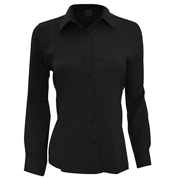 Henbury Dam/Damer Wicking Långärmad Arbetsskjorta S Svart Black S