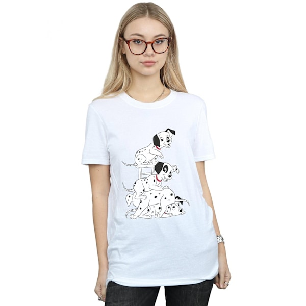 101 Dalmatiner Dam/Dam Stol Pojkvän T-shirt XL Vit White XL