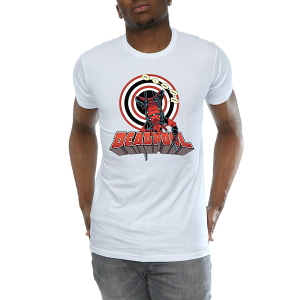 Marvel Deadpool T-shirt för män, vit, storlek M White M