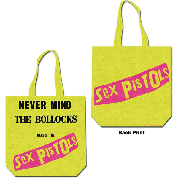 Sex Pistols Never Mind The Bollocks Back Print Bomullsväska Yellow/Pink/Black One Size