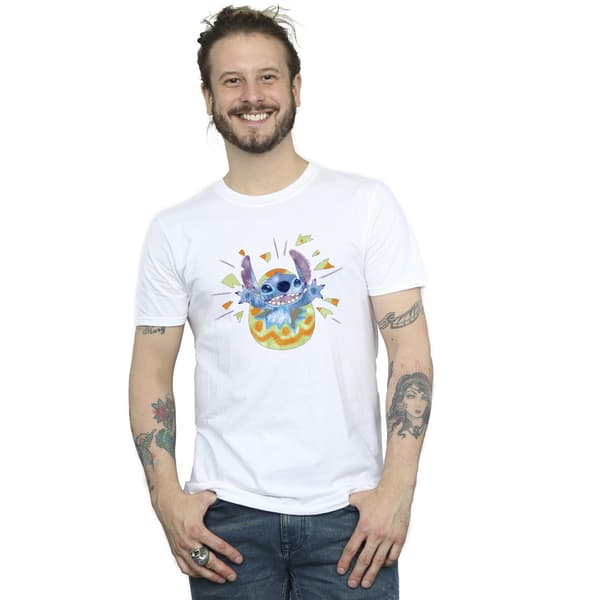 Disney Herr Lilo & Stitch Cracking Egg T-Shirt 3XL Vit White 3XL