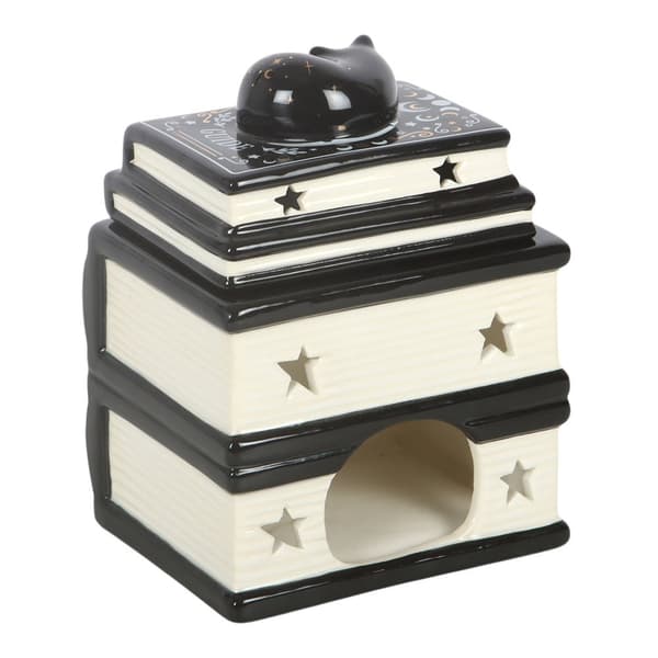 Something Different Cat Magick Book Stack Oljebrännare En Storlek B Black One Size