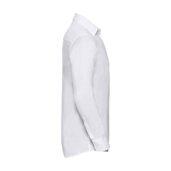 Russell Collection Herr Oxford Lättvårdad Skräddarsydd Långärmad White 15.5in