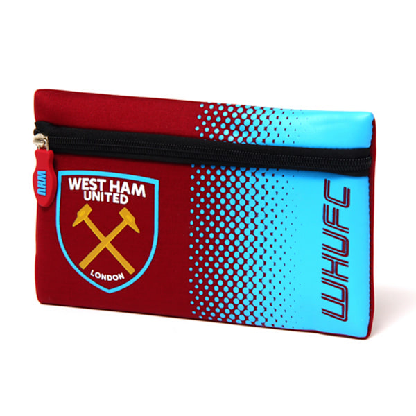 West Ham United FC Fade Flat Pennfodral En Storlek Claret/Blå Claret/Blue One Size