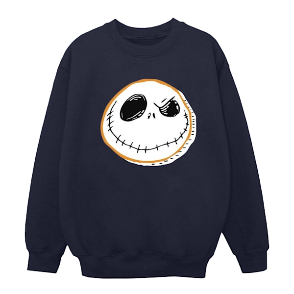 Disney Herr The Nightmare Before Christmas Jack Face Sweatshirt Navy Blue L