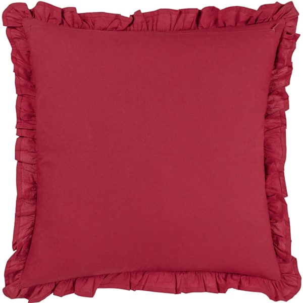 Paoletti Montrose Plisserat Blomstigt Kuddfodral 50cm x 50cm Redc Redcurrant 50cm x 50cm