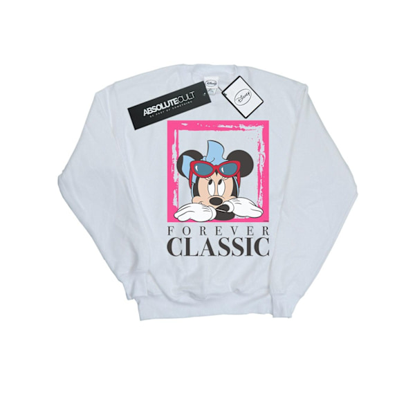 Disney Dam/Kvinnor Minnie Mouse Forever Classic Sweatshirt S White S