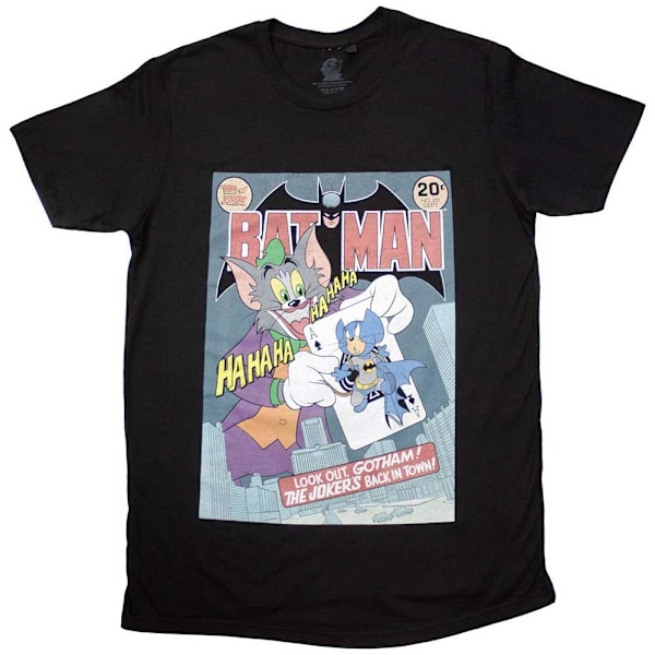 Tom & Jerry Unisex Vuxen Batman Comic T-Shirt XL Svart Black XL