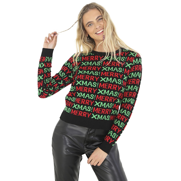 Brave Soul Unisex Vuxen Repeat Jultröja M Svart Black M
