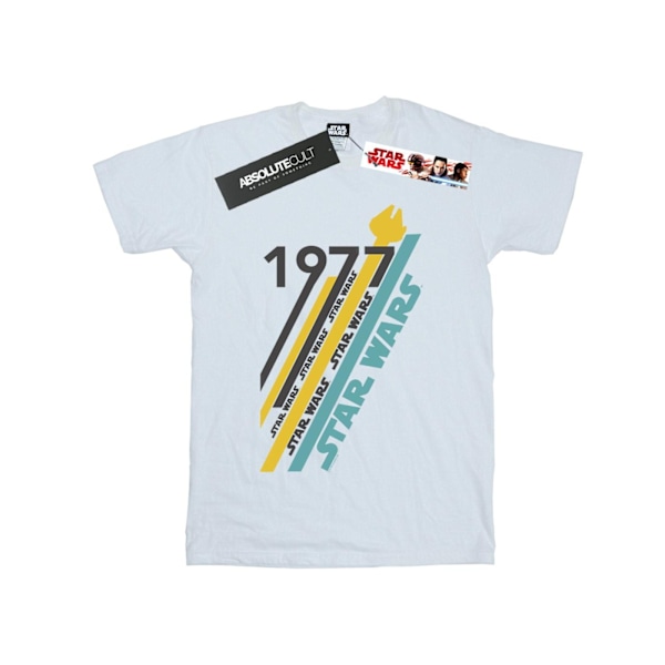 Star Wars Retro 77 Stripes T-shirt för pojkar 7-8 år Vit White 7-8 Years