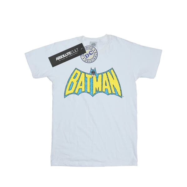 DC Comics Herr Batman Crackle Logo T-Shirt M Vit White M